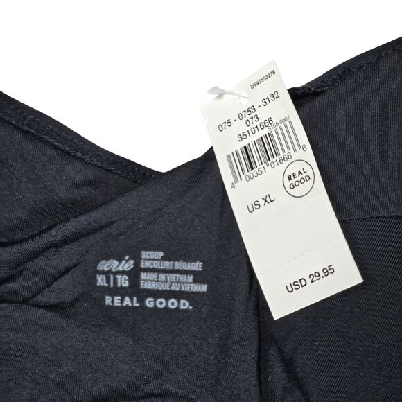 Aerie Scoop Bikini‎ Top Black XL NWT - Picture 4 of 7